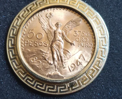 Centenario 22k Original 1927 *Bad Condition + Aztec Style 14k Bezel