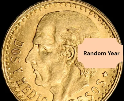 2 1/2 Pesos 22k (21.6k) Solid Gold Coin Random Year