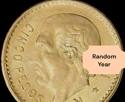 5 Pesos 22k (21.6) Solid Gold Coin Random Year
